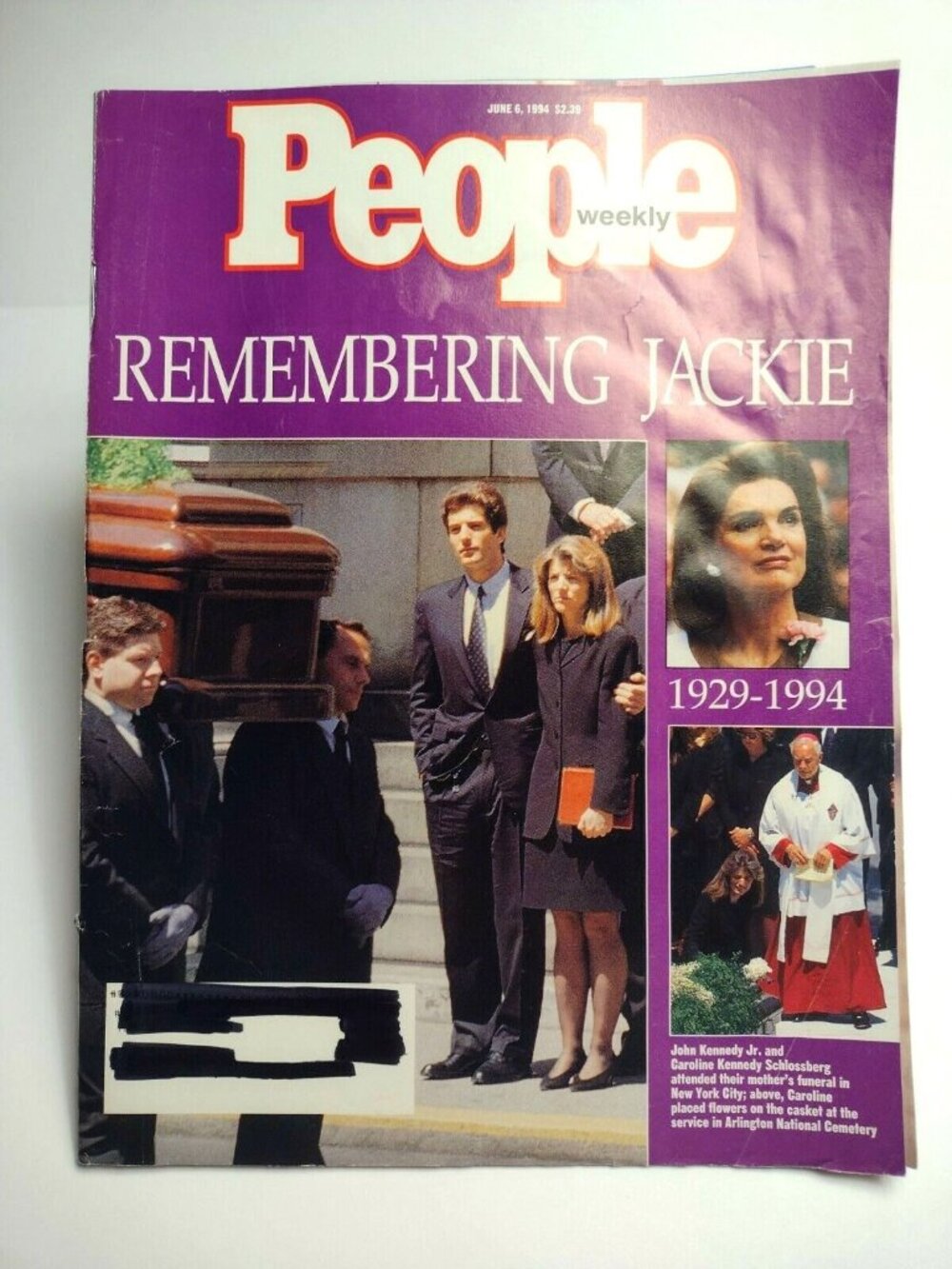 People Magazine Remembering Jackie Kennedy June 1994 Memorial Death JFK JR